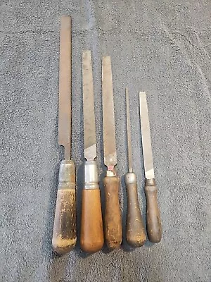 6-Vintage/Antique Wood Handle File Assortment Simonds Nucut • $25