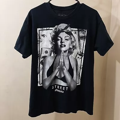 Popular Poison Marilyn Monroe Street Dreams Graphic T-Shirt Mens LARGE Cotton • $6.49