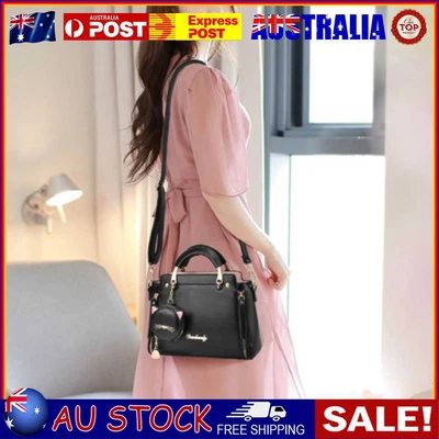 $27.39 • Buy Fashion Crossbody Bags Leather Women Cute Cat Handbags Totes With Purse (Black)