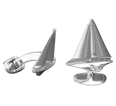Sterling Silver Racing Yacht Cuff Links Free Gift Box UK Supplier • $87.11