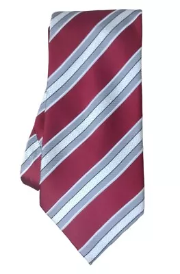 Donald Trump Red & Silver Stripes Silk Classic Tie • $15