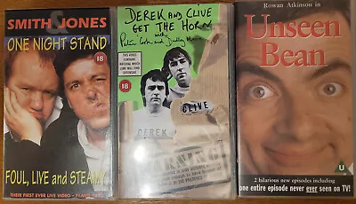 3 UK Comedy VHS (PAL) - Smith & Jones Peter Cook & Dudley Moore Mr. Bean (PAL) • $19.99