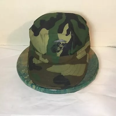 USMC Marine Corps Utility Cap Cover Vanguard Camouflage Men XXS 8 Point Hat EGA • $17.95