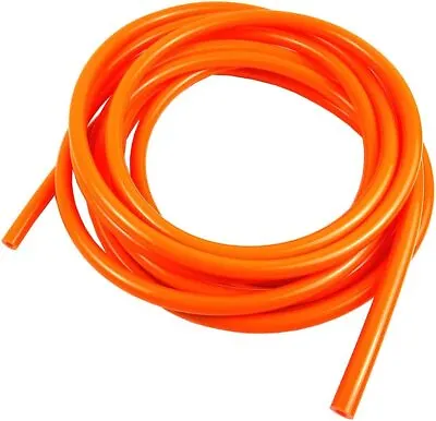 10ft Universal 5mm 3/16  Vacuum Hose Silicone Line Air Tube 3mm Thickness Orange • $11.99