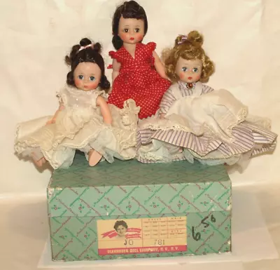 Vintage MADAME ALEXANDER-KINS Dolls Meg #414 Beth #412 & Jo #781 W/Box NICE • $24.95