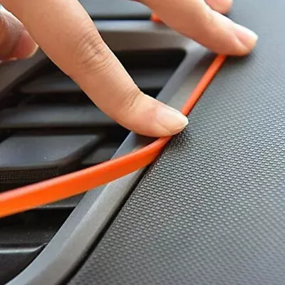 $7.26 • Buy 5m Car Interior Decor Orange Point Edge Gap Strip Door Panel Molding Line Parts
