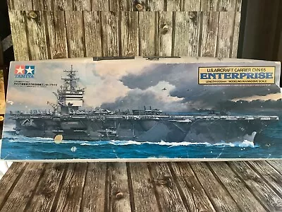 TAMIYA U.S. AIRCRAFT CARRIER CVN 65 ENTERPRISE MODEL 1005mm INCOMPLETE STARTED • $150