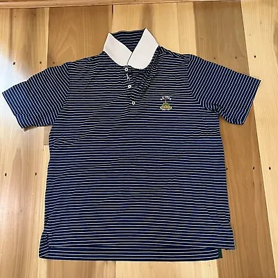 Bobby Jones Men’s Polo Shirt Size L US Open Merion 2013 Blue/Wht Stripe • $19