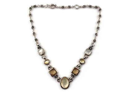 Michael Dawkins Sterling Silver 925 Mother Of Pearl Citrine Necklace • $125