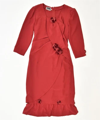 £10.14 • Buy LUISA SPAGNOLI Womens Sheath Dress IT 42 Medium Burgundy Flower NL08