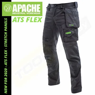 £39.89 • Buy Apache ATS Flex Work Trousers - Slim Fit With Stretch Panels - Holster Pockets