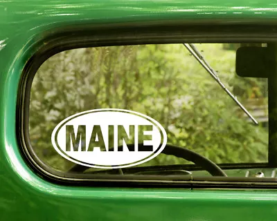 2 MAINE OVAL DECAL Stickers For Car Truck Laptop Window Bumper • $4.95