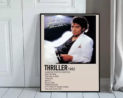 Album Cover Poster Michael Jackson Poster Print Music Gift Framed Poster 8x10 • $25.90