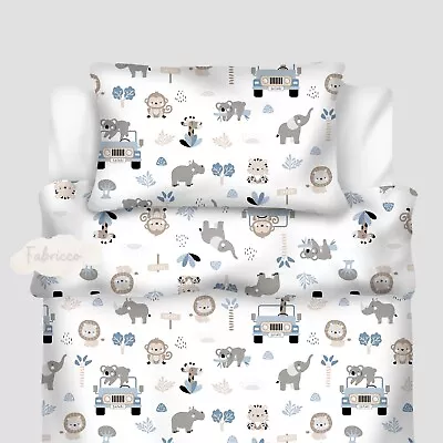 Kids Single Bedding Safari Adventure Duvet Cover 135 X 200  Pillow Case • £9