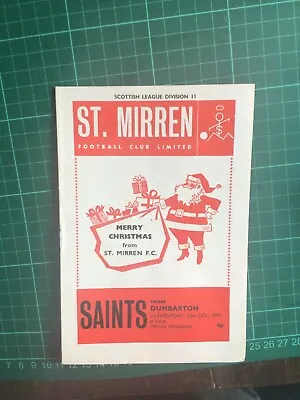£1.99 • Buy Scottish League 71/2 St Mirren V Dumbarton Dec 25