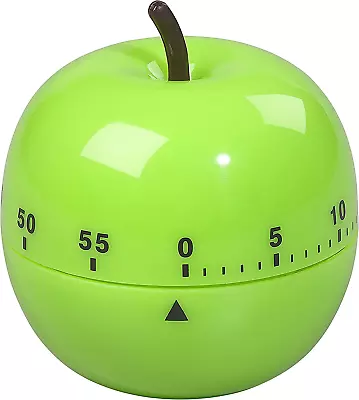 Novelty Kitchen Timer Apple Shaped 60 Minute / 1 Hour Mechanical Timer Cooking • £7.01