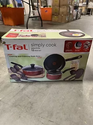 T-Fal 12pice Set  Nonstick Aluminum Cookware Simply Cook. Brand New • $25