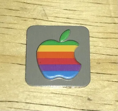 1984 Macintosh M0001 Grey Apple Rainbow Logo REAR Case EMBLEM Mac 128K 512K NICE • $49.99