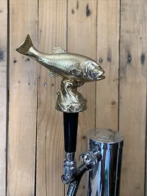 Fish Beer Keg Tap Handle Sport Fishing Fisherman Metal Trophy • $59.99