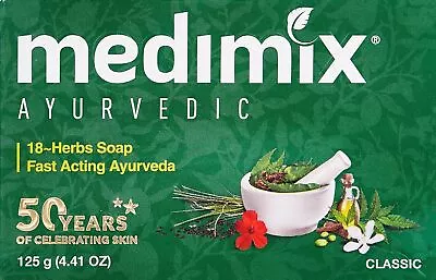 Medimix Ayurvedic Classic 18 Herbs Bathing Soap 125g | Free Ship • $13.21