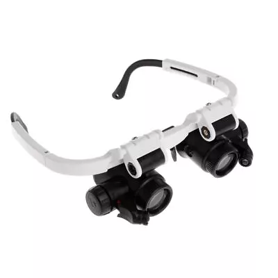 Adjustable Headband Magnifying Glass With Led Light 8X 23X Magnifier Goggles • $10.88