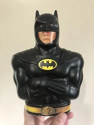 Vintage 1989 Batman Michael Keaton Plastic Piggy Bank - DC Comics • $20