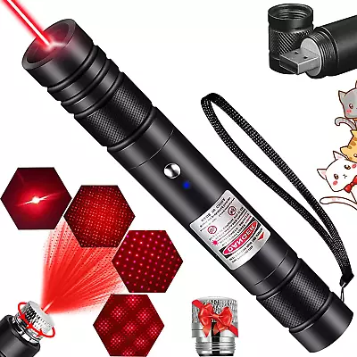 THDU6 650nm Red Laser Pointer Pen Light Star Visible Beam USB Rechargeable • $30.68