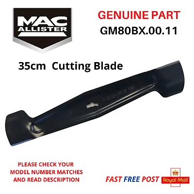 MacAllister MLMP1300FB Metal Cutting Blade 35cm For Lawnmower FAST POST • £15.45