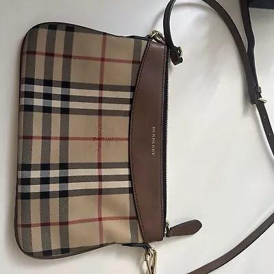 Burberry Peyton Vintage House Check Crossbody Bag Brown • $350