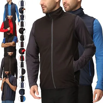 Regatta Mens Insulated Light Micro Fleece Gilet Full Zip Bodywarmer Vest Jacket • £10.99