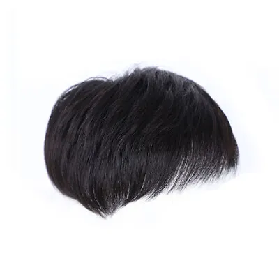 Black Wigs Hair Extension For Men Mens Wigs Human Wig Pieces Clip On Toupee • $11.67