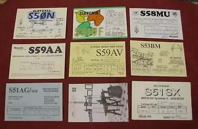 Lot Of 16 Amateur Ham Radio QSL Call Cards Or Post Cards (vintage) Slovenia • $15