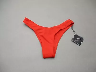 NWT Zaful Size 6 Womens Red Swimwear Brazilian Bikini Bottom 1L • $10