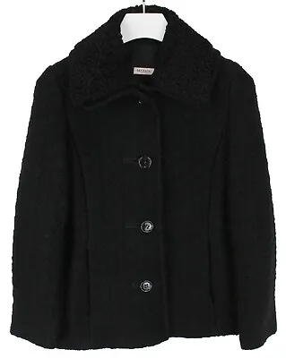 MAX & CO. 4084106 Women's SMALL Wool Blend Shell Rabbit Collar Coat • $65.07