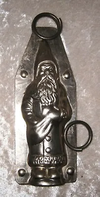 Vintage Metal CHRISTMAS SANTA CLAUS  CHOCOLATE CANDY MOLD W/ 2 Clamps #74 & #84 • $45