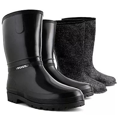 £5.55 • Buy Waterproof Wellington Boots + Warming Insoles Wellies Walking Rain EXTRA INSOLES