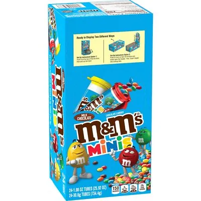 M&M'S MINIS Full Size Milk Chocolate Candy Bulk Pack 1.08 Ounce (Pack Of 24) • $37.39