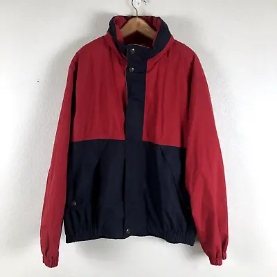 Pacific Trail Jacket Coat Men X Large Red Blue Colorblock High Neck Pockets • $18.73
