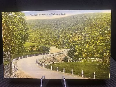 POSTCARD: Western Entrance To Mohawk Trail Massachusetts G12 ￼ • $3