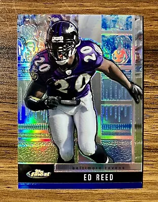 2008 Topps Finest Blue Refractor Ed Reed #99 Baltimore Ravens Legend HOF EXMT • $6.99