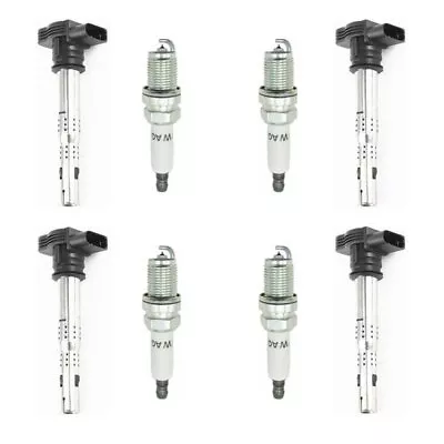 4x Ignition Coil 0221604115 + 4x Spark Plug PFR7S8EG SET For Audi A3 VW CC 2.0L • $55.11