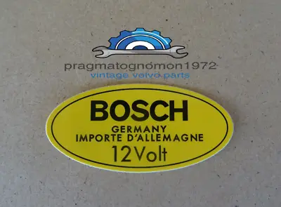 VOLVO AMAZON P1800 B18 Up To 1966 BOSCH IGNITION COIL DECAL !! • $3.99
