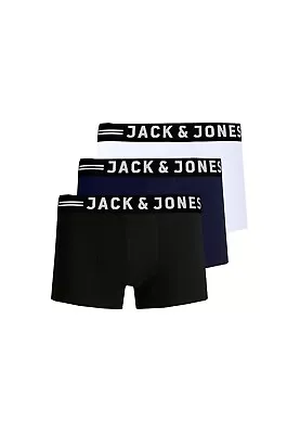 Mens Jack & Jones 3 Pack Boxer Underwear Shorts Trunks Multi Pack Gift Size L • £10.99