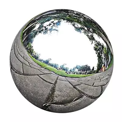 Stainless Steel Mirror Polish Sphere Hollow Round Ball Garden Ornament • £8.95