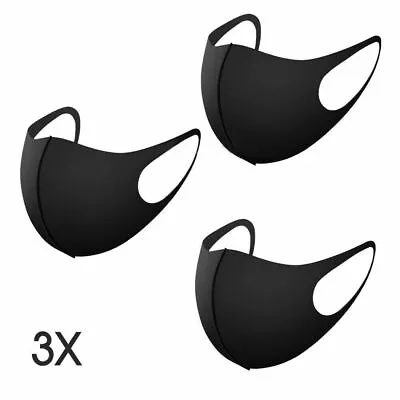 3 X Washable Unisex Face Mask Mouth Masks Protective Face Cover Reusable AU • $7.99