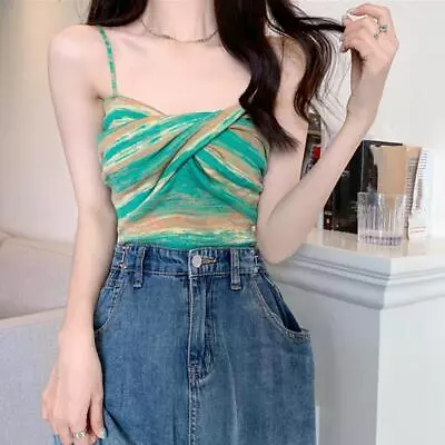 Striped Camisole For Summer Sexy Clothing No Chest Pads✨/ • $12.11