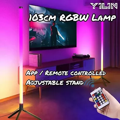 RGBW LED Floor Lamp App Controlled Colour Changing Adjustable Stand Office Light • £25.99