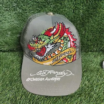 Don Ed Hardy By Christian Audigier Vintage Tattoo Unisex Trucker Hat/Cap *Rare*  • £23