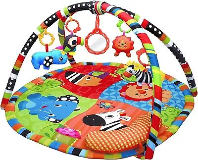 Animal Safari PlayMat Play Gym Activity Play Mat & Gym For New Born Babies And • £43.99