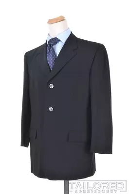 GIANNI VERSACE Vintage VTG Black Wool Jacket Tux Pants SUIT - EU 54 / US 44 R • $195